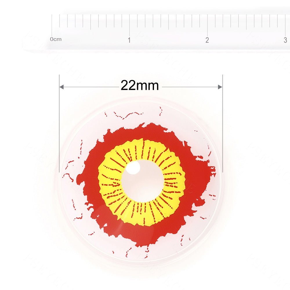 Fever Yellow And Red Sclera Contacts - PsEYEche