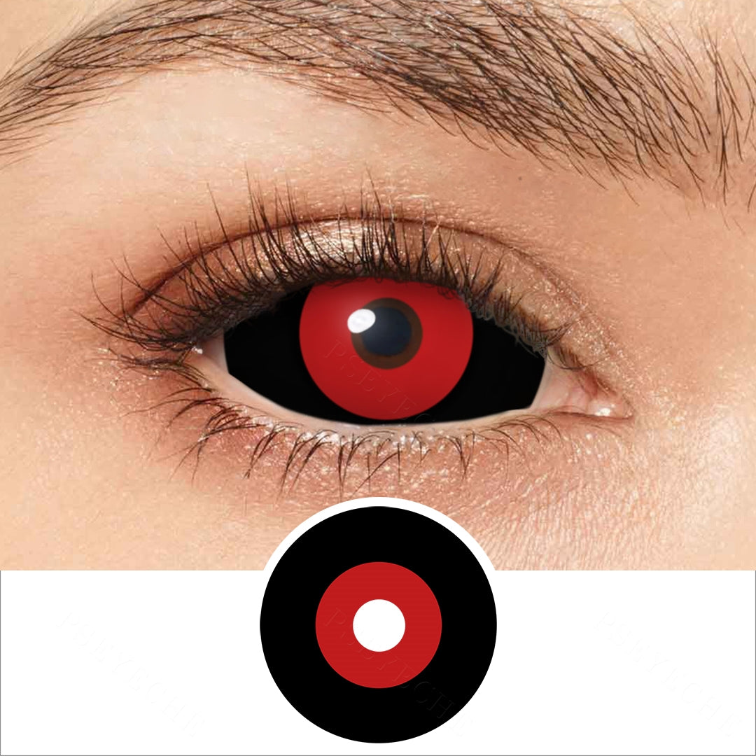 Jigsaw Black And Red Sclera Contacts - PsEYEche