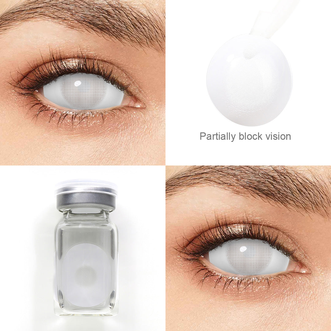 All White Sclera Contacts - PsEYEche