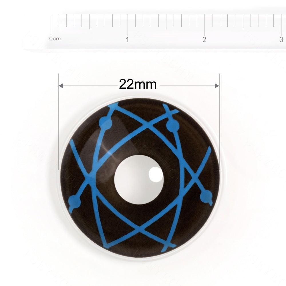 Blue Star Trails Sclera Contacts - PsEYEche