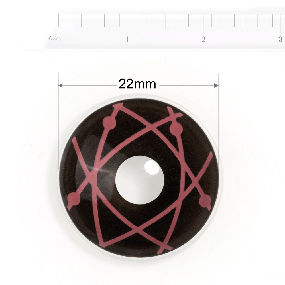 Red Star Trails Sclera Contacts - PsEYEche