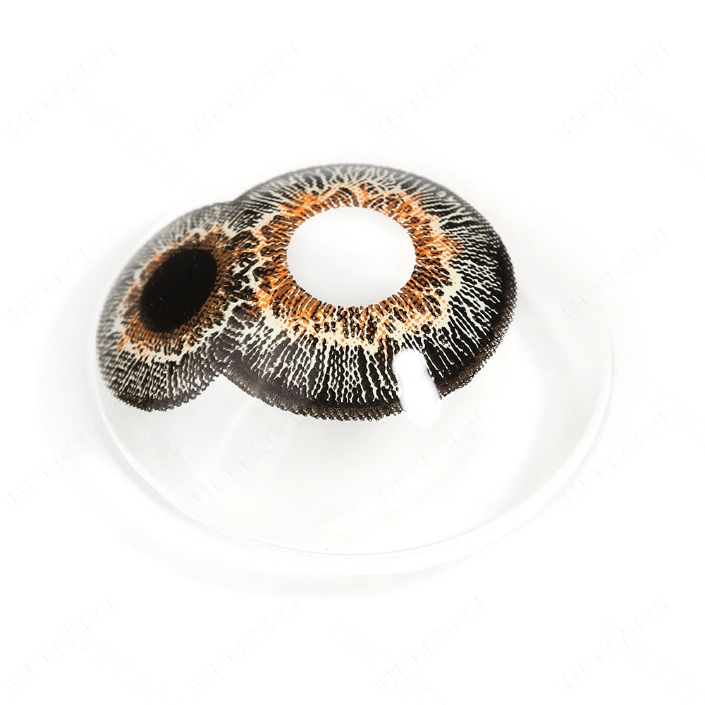 Double Iris Mummy Brown Sclera Contacts - PsEYEche