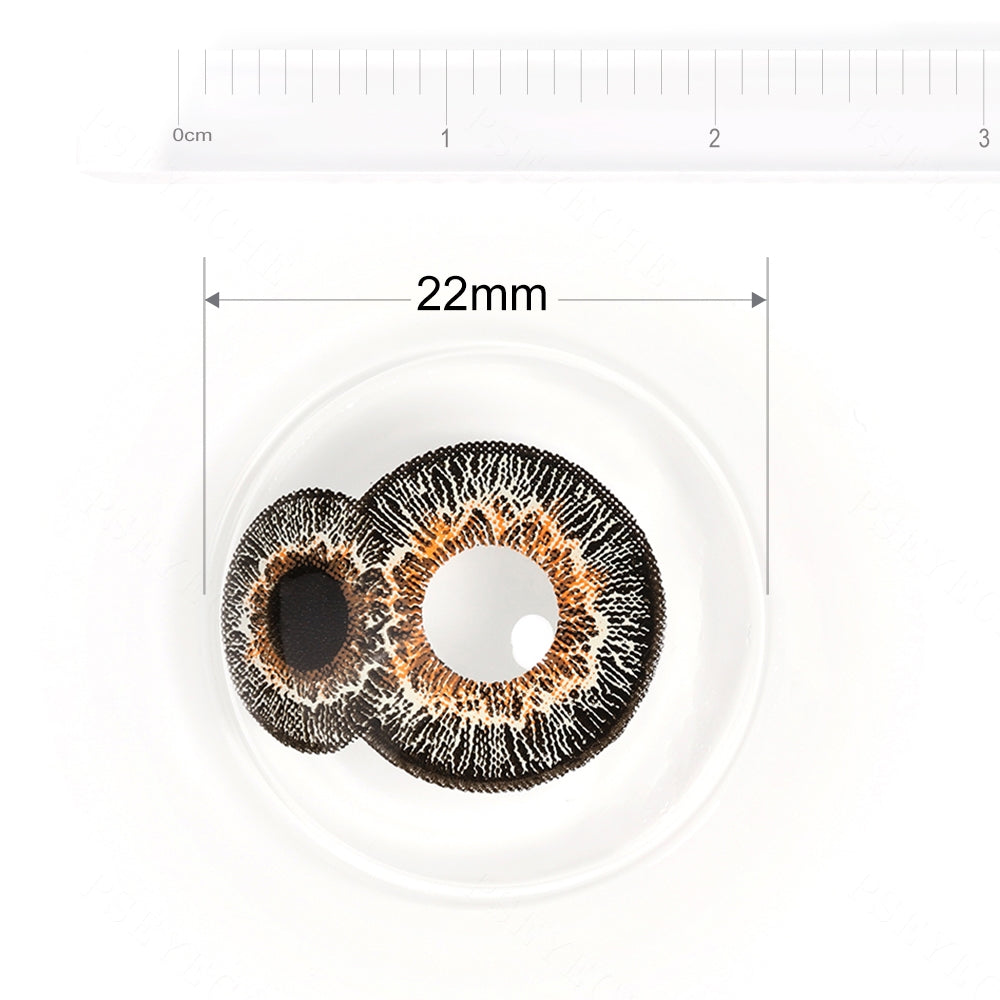 Double Iris Mummy Brown Sclera Contacts - PsEYEche