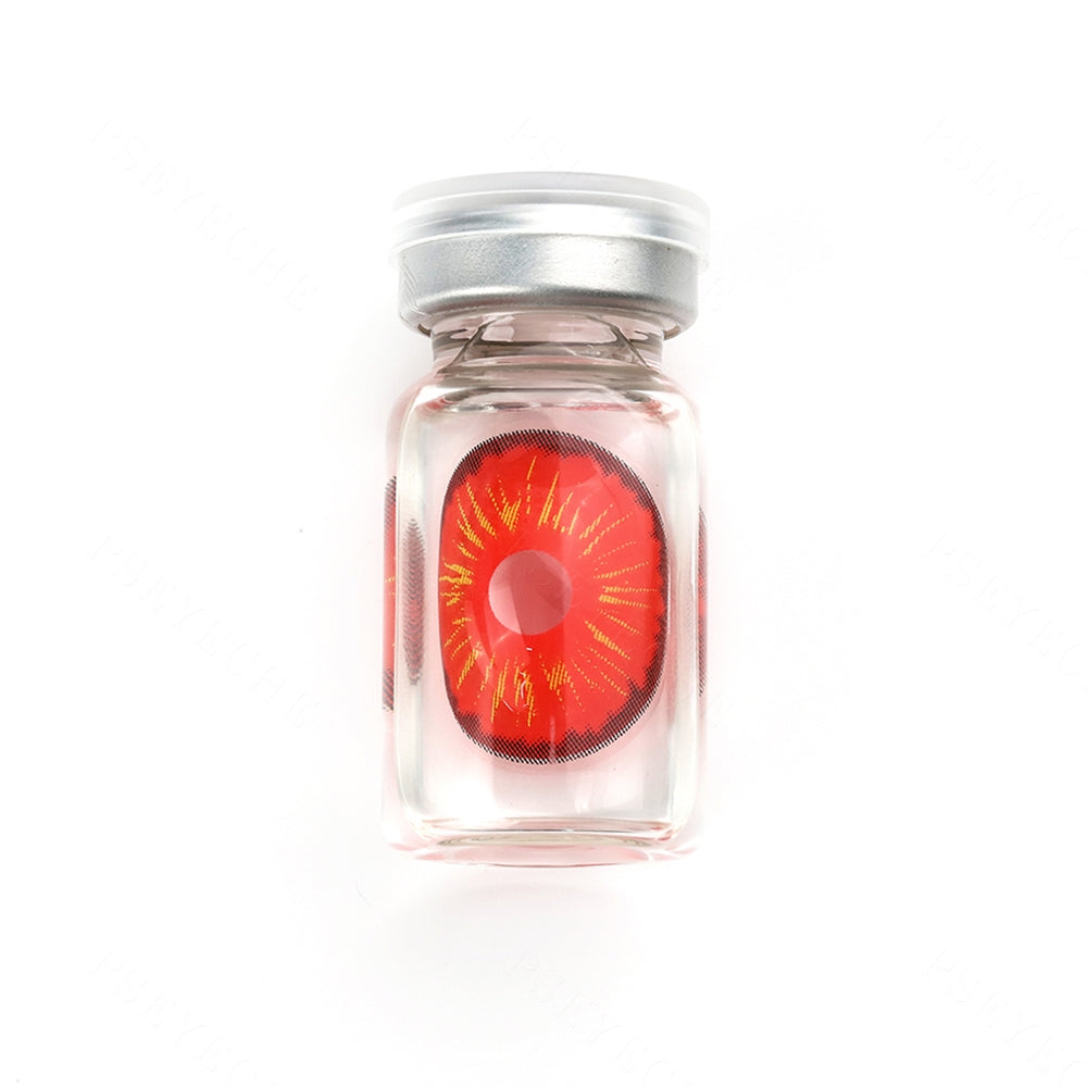 All Red Fire Sclera Contacts - PsEYEche