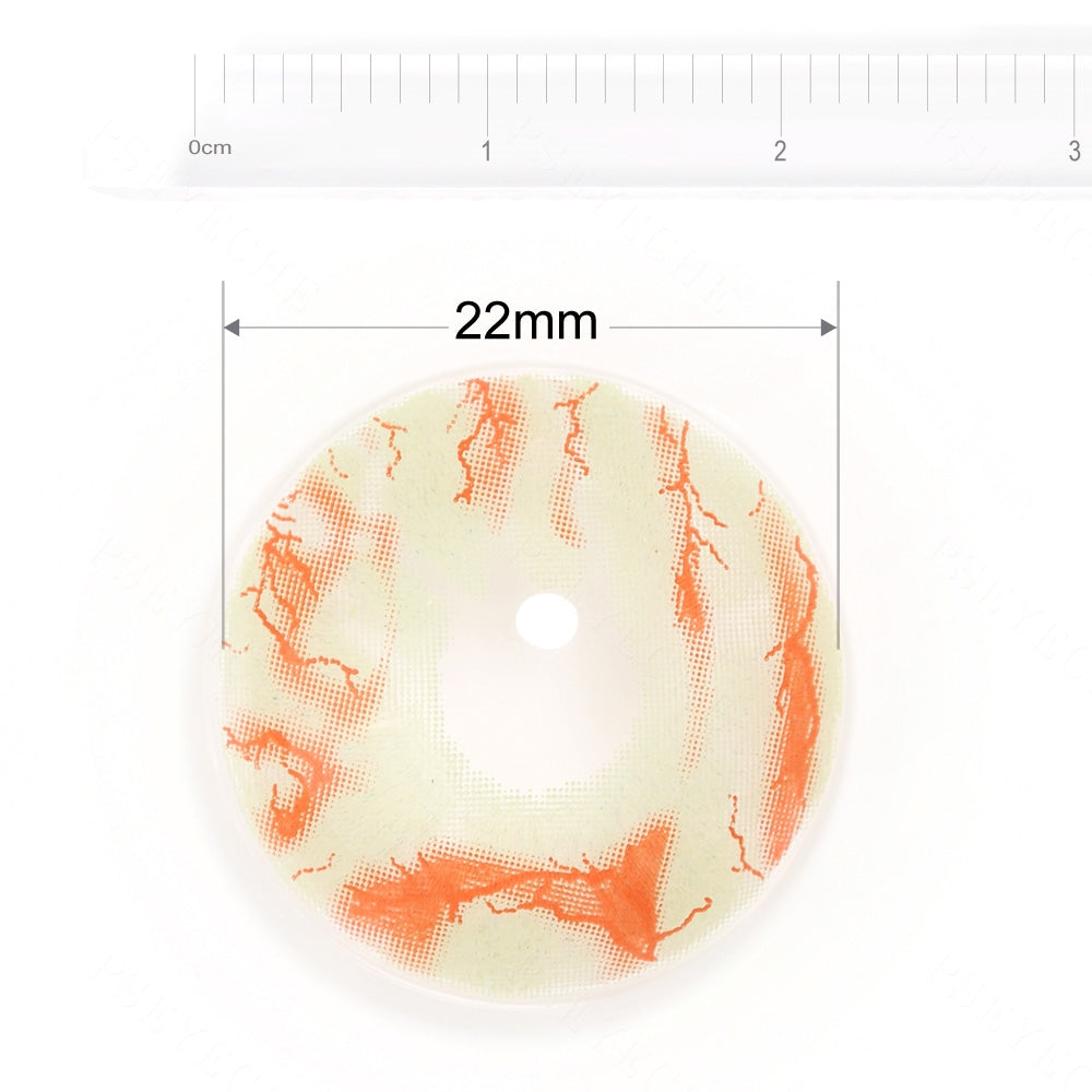 Red And Yellow Mottled Sclera Contacts - PsEYEche