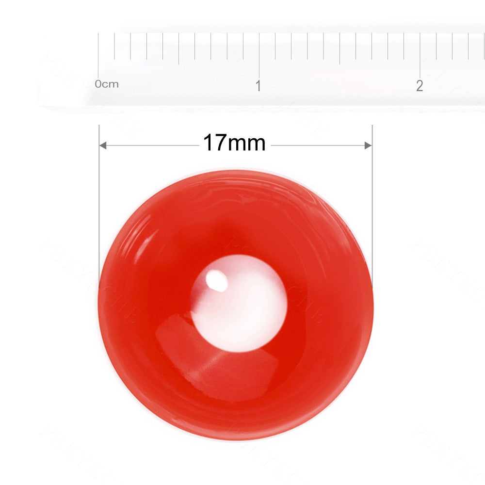 All Red Mini Sclera Contacts - PsEYEche