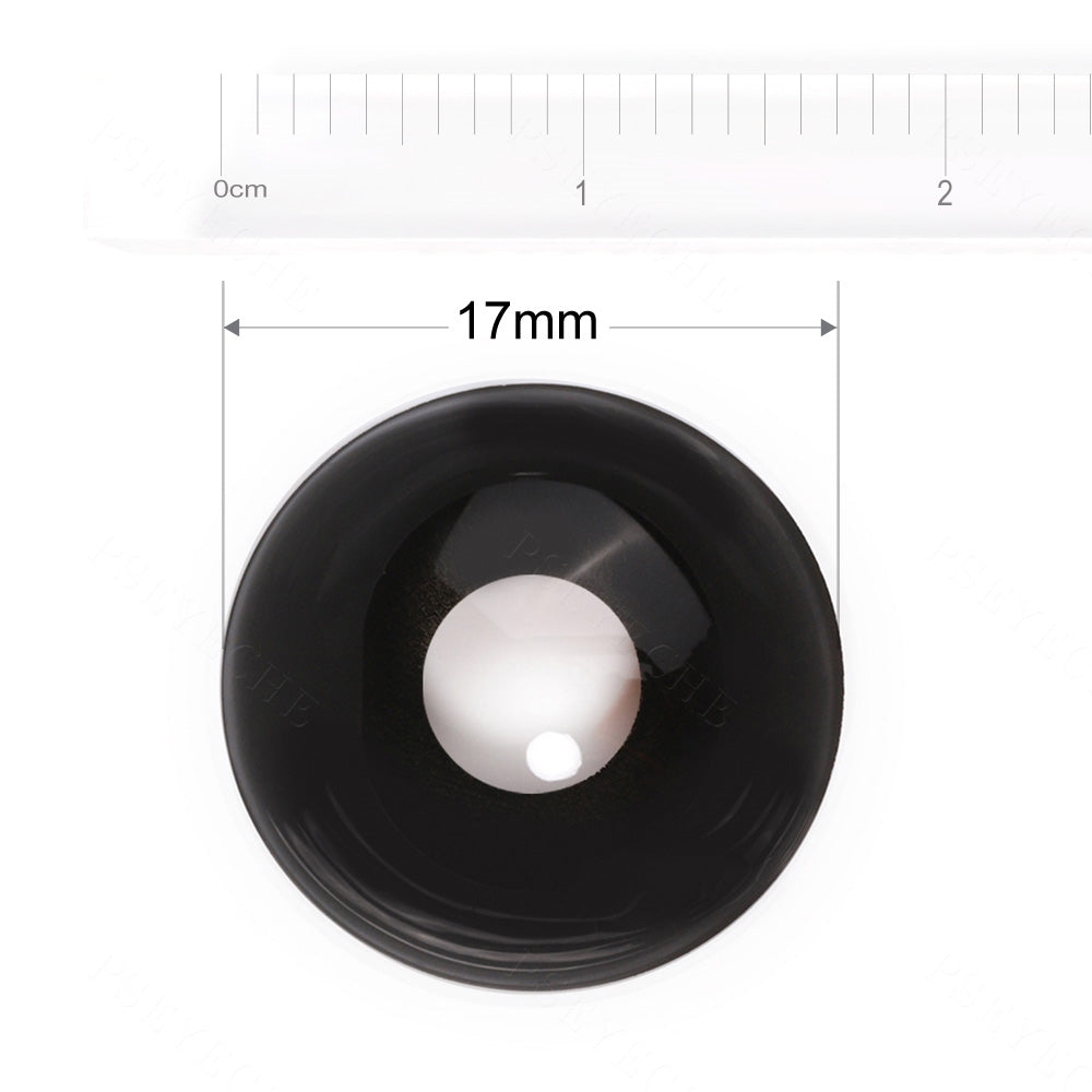 17mm Diameter All Black Mini Sclera Contacts - PsEYEche