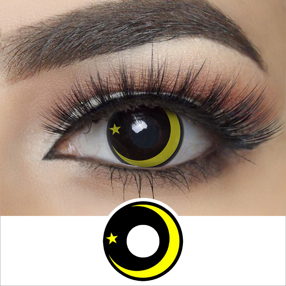 Yellow Galaxy Halloween Contacts