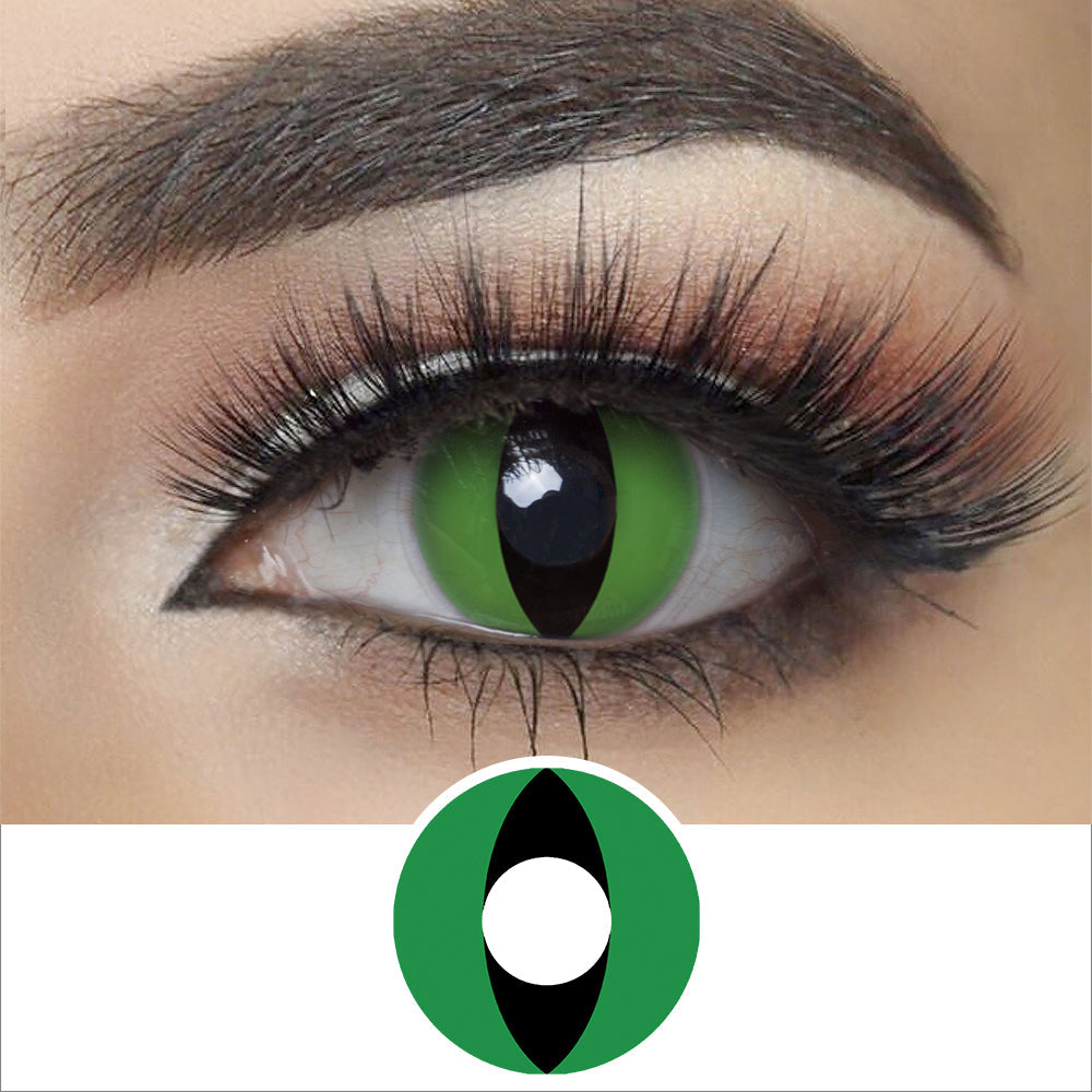 Green Cat Eye Halloween Contacts