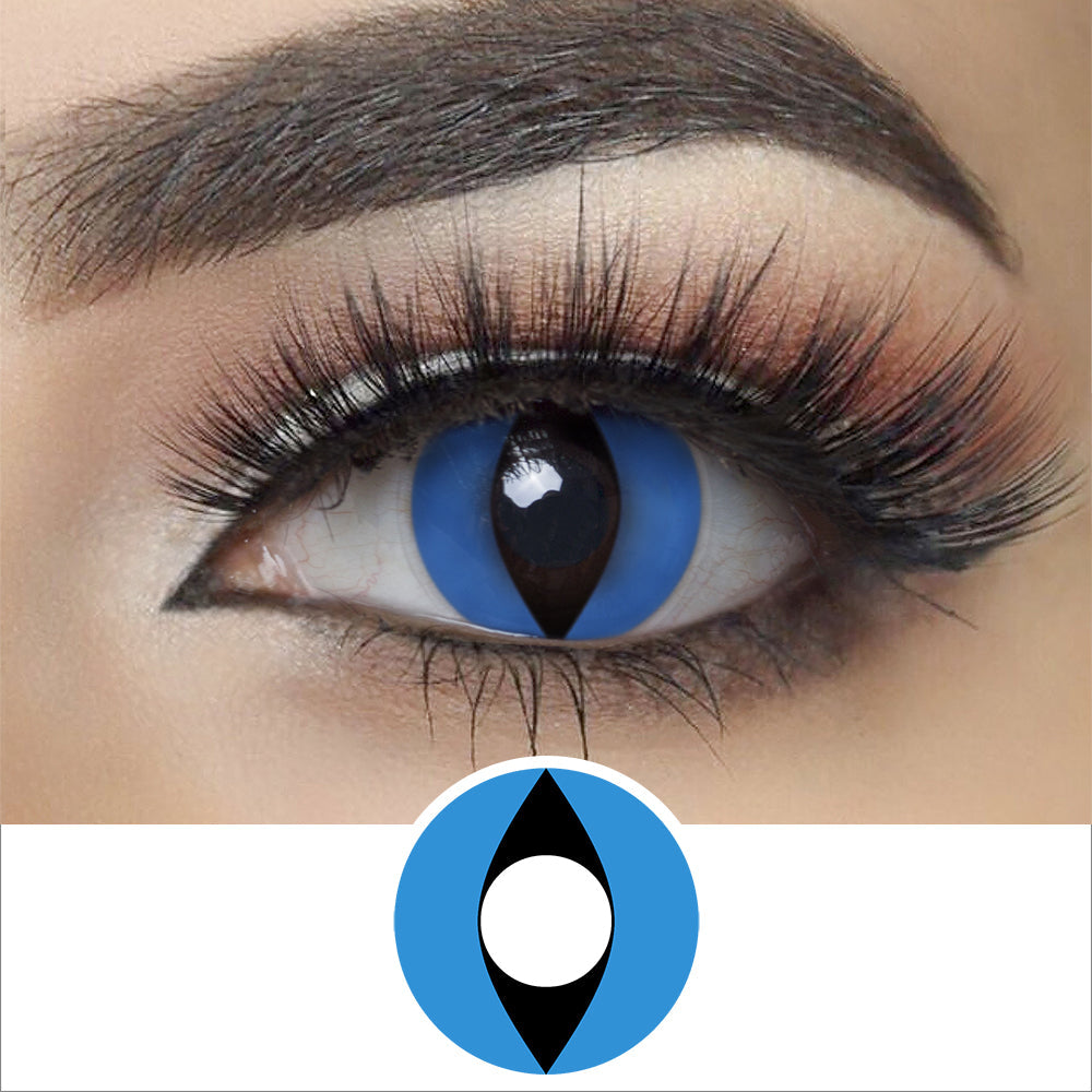 Blue Cat Eye Halloween Contacts