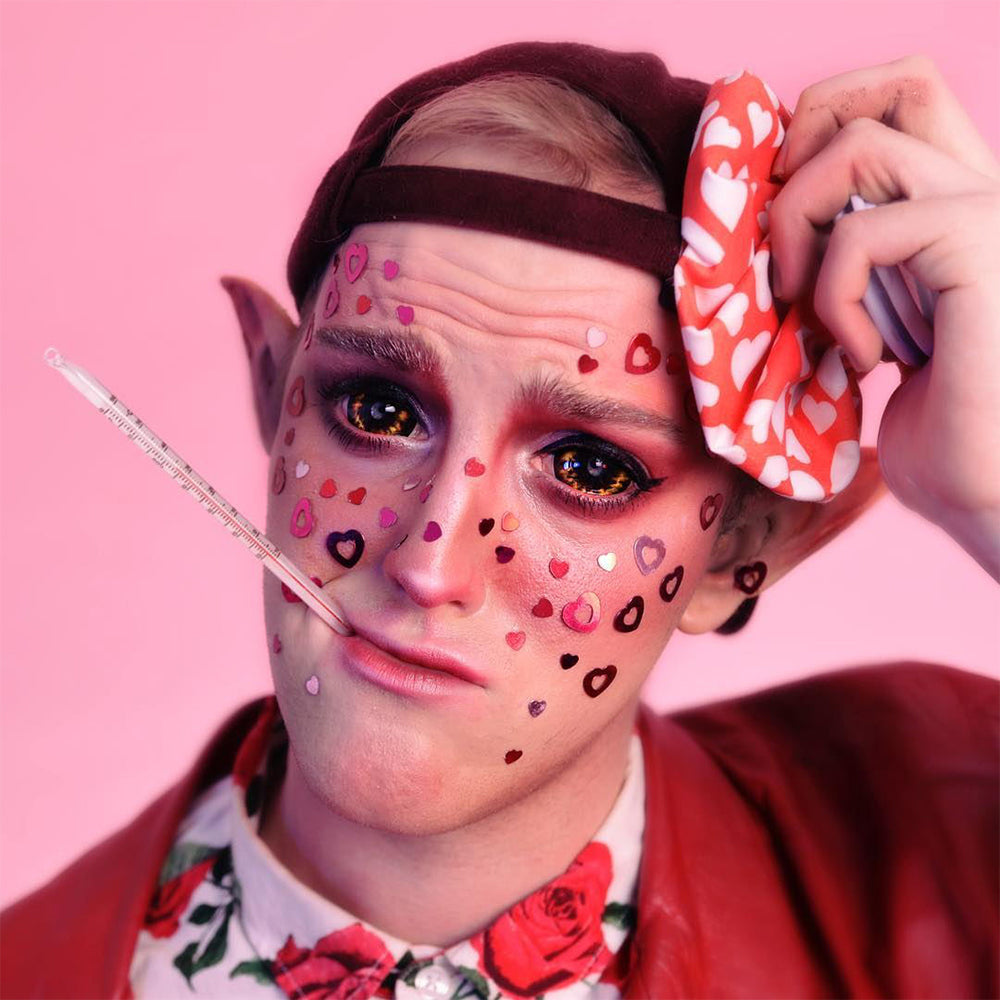 Model are wearing Radioactive Sclera Lenses