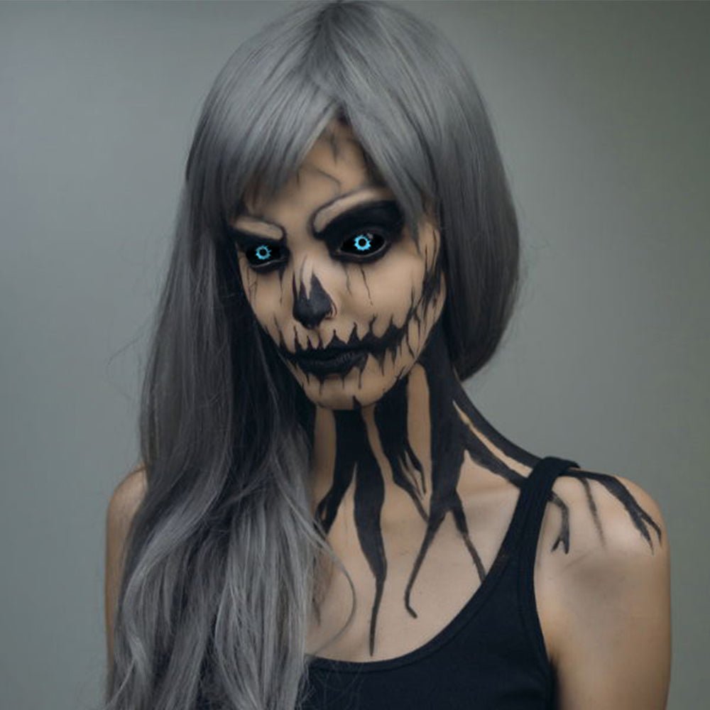 Model are wearing Selenus  Sclera Lenses