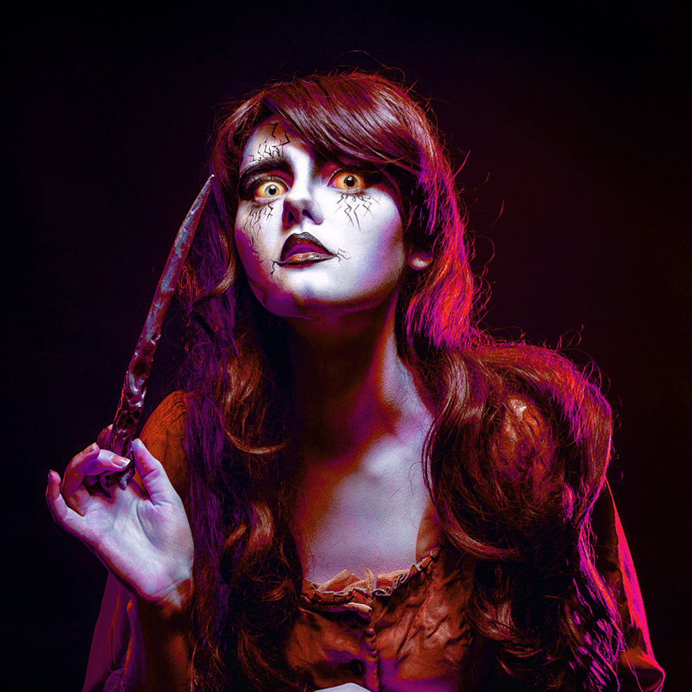 Model are wearing  Rotten Sclera Lenses