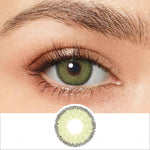 premium green colored contacts wearing effectΒ drawing and plan lens
