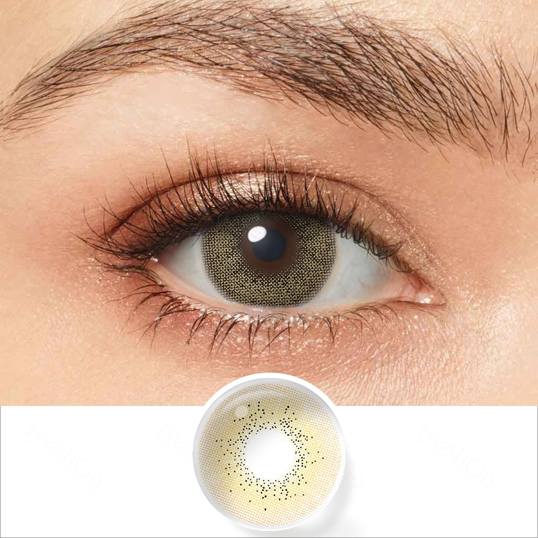 ocean brown colored contacts wearing effectΒ drawing and plan lens