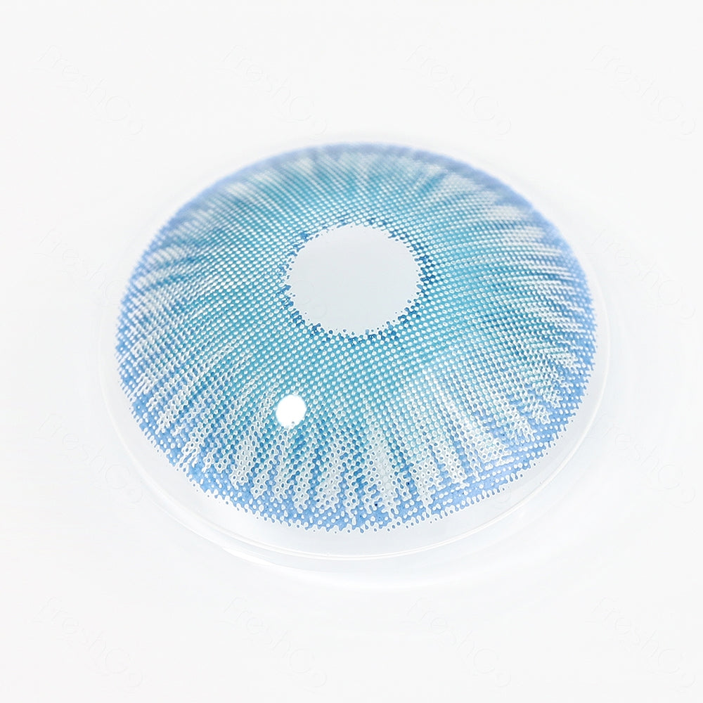 fiesta blue colored contacts with real shot