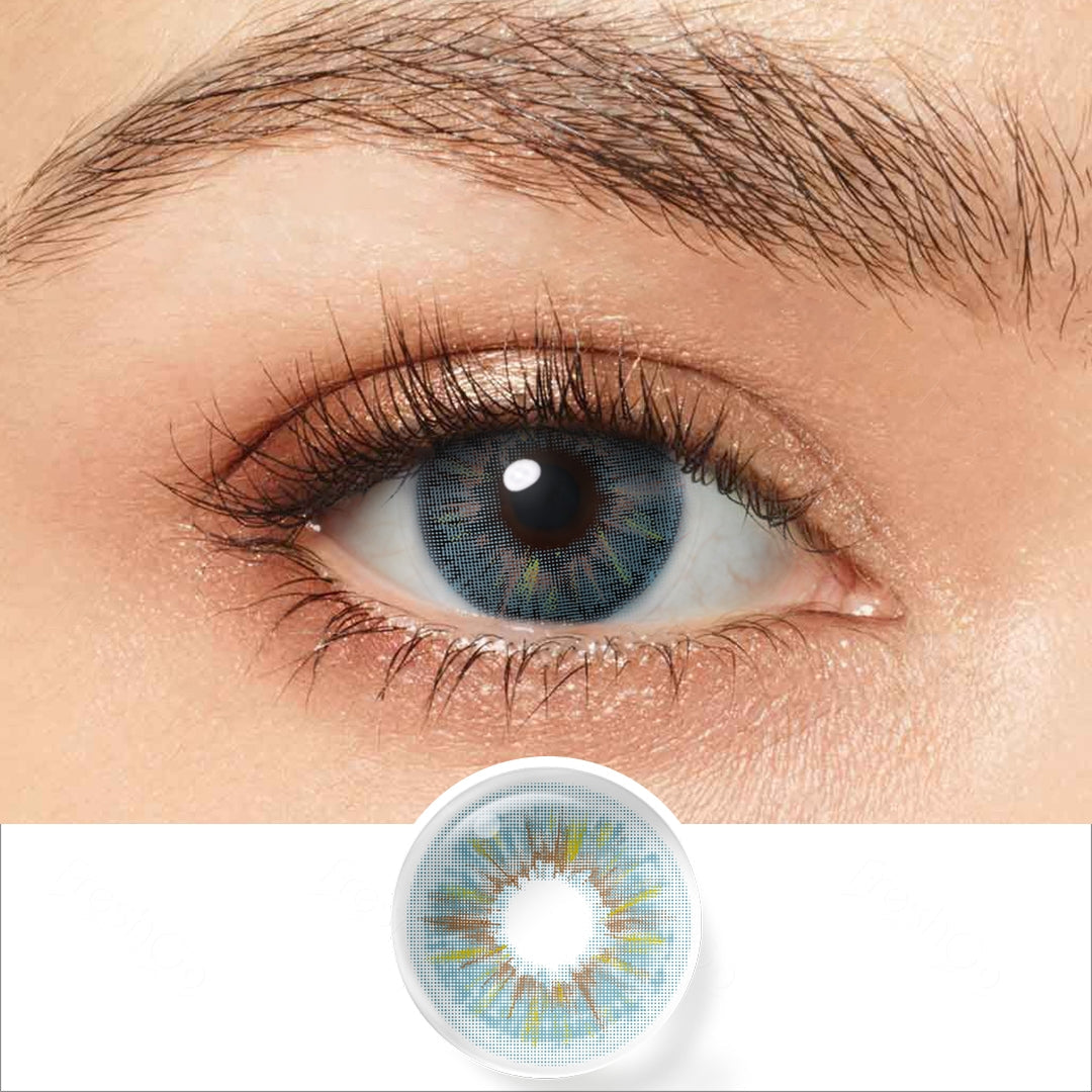 allure blue colored contacts wearing effectΒ drawing and plan lens