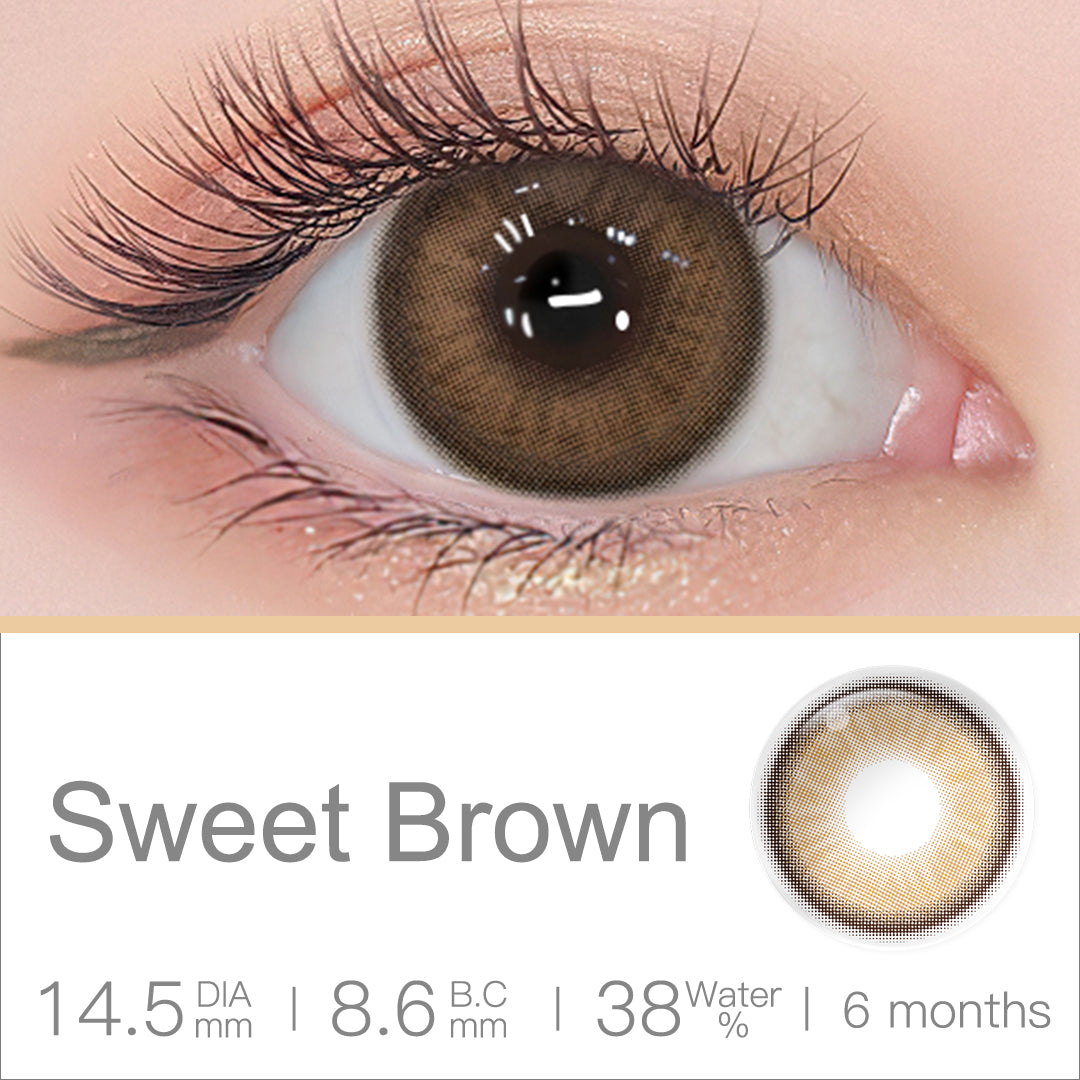 Luna Sweet Brown Coloured Contacts