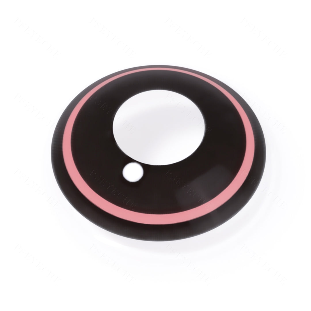 pink rim halloween contacts with real shot