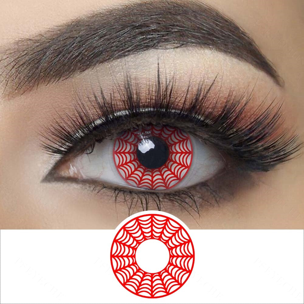 Red Web Halloween Contacts