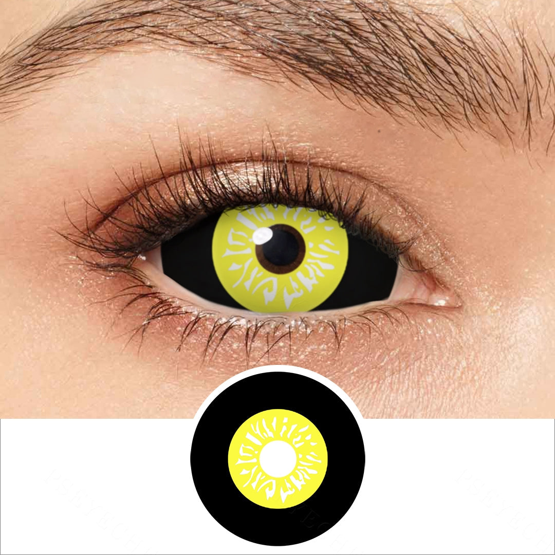 Black And Yellow Sclera Contacts
