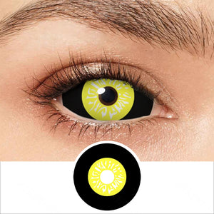Black And Yellow Sclera Contacts