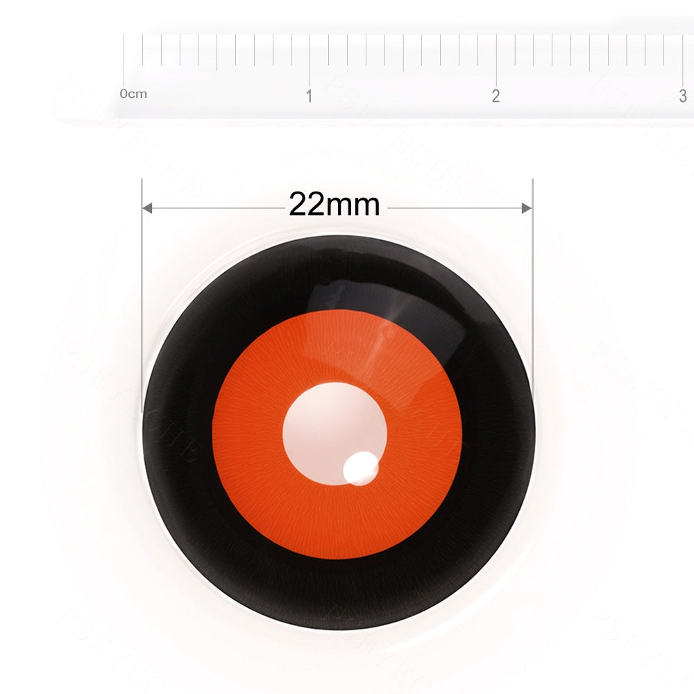 Black and Orange Sclera Contacts - PsEYEche