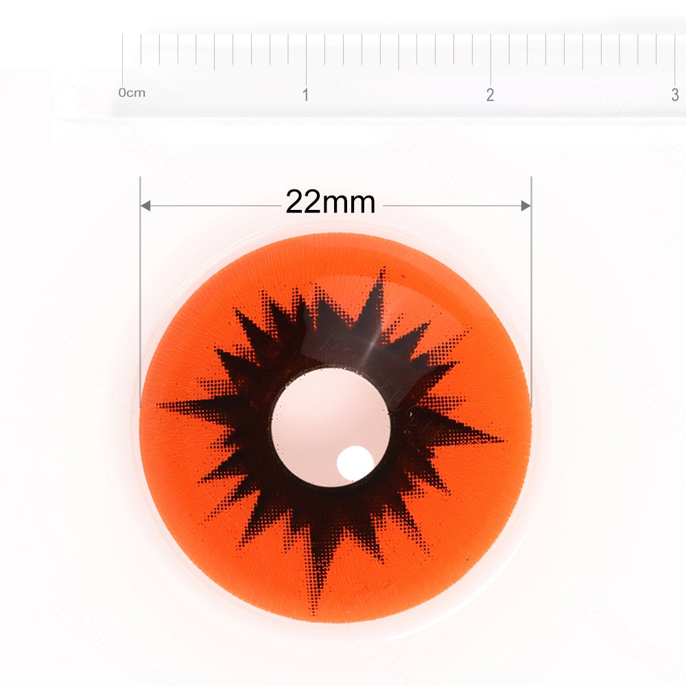Omego Orange Sclera Contacts - PsEYEche