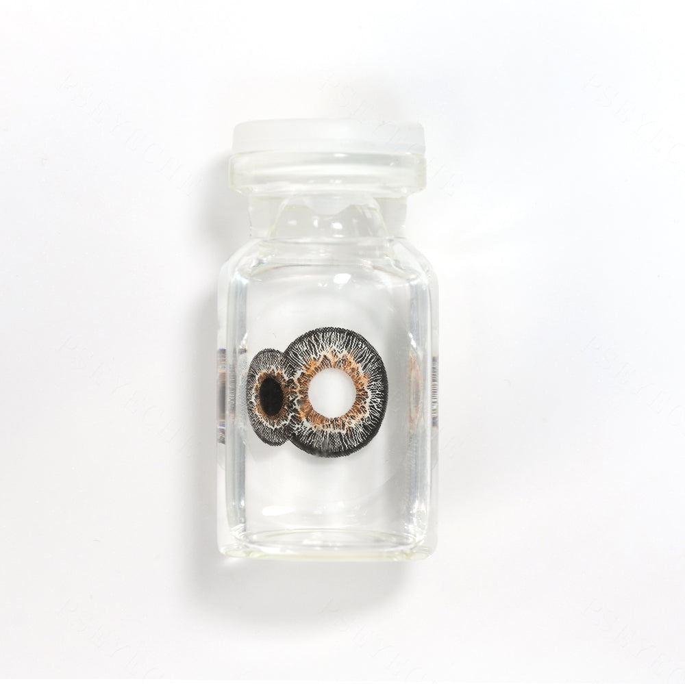 Double Iris Mummy Brown Sclera Contacts - PsEYEche