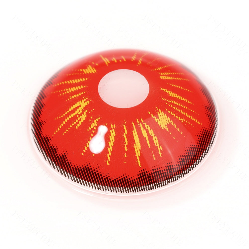 All Red Fire Sclera Contacts - PsEYEche