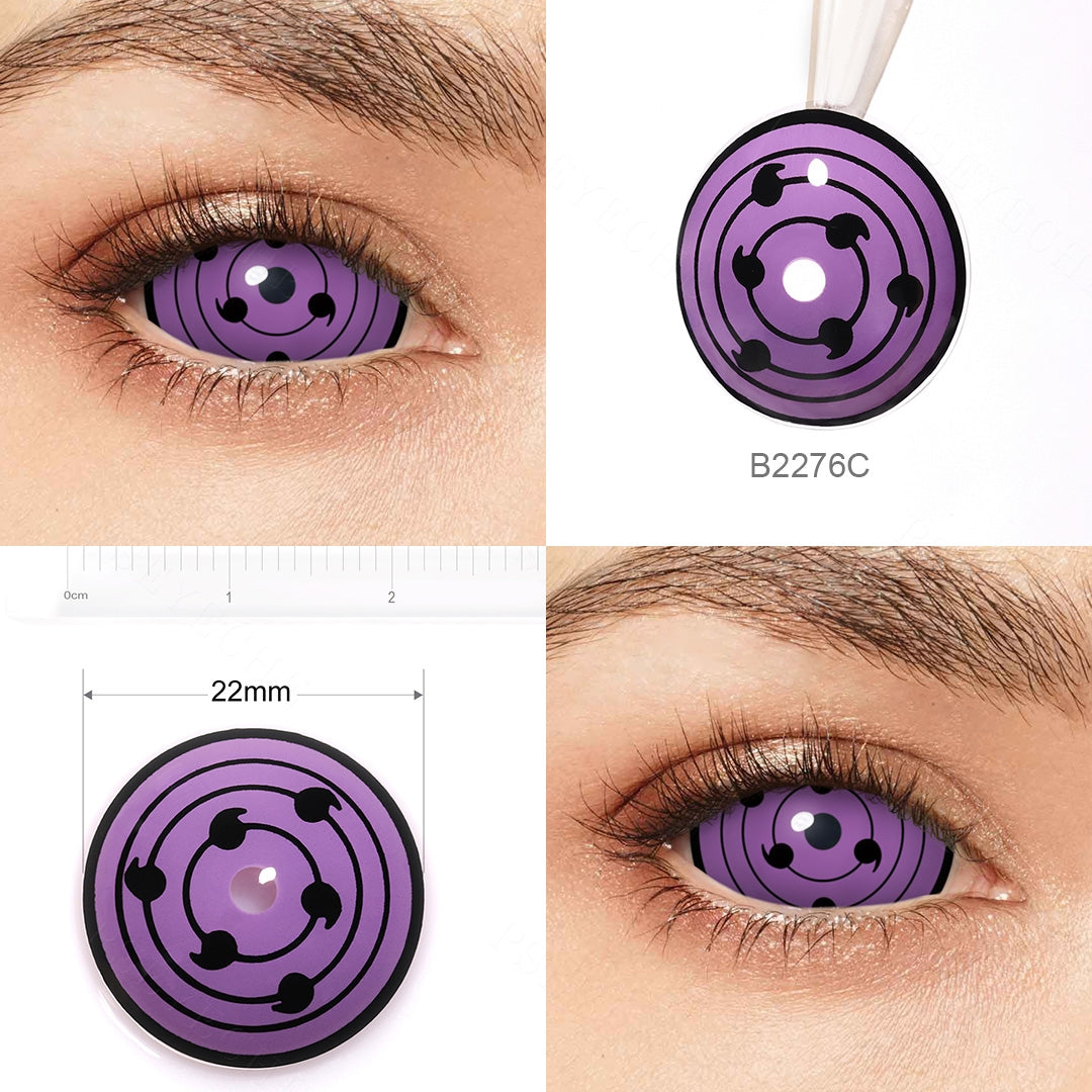 Sasuke 6 Tomoe Rinnegan Sclera Contacts (Purple) - PsEYEche
