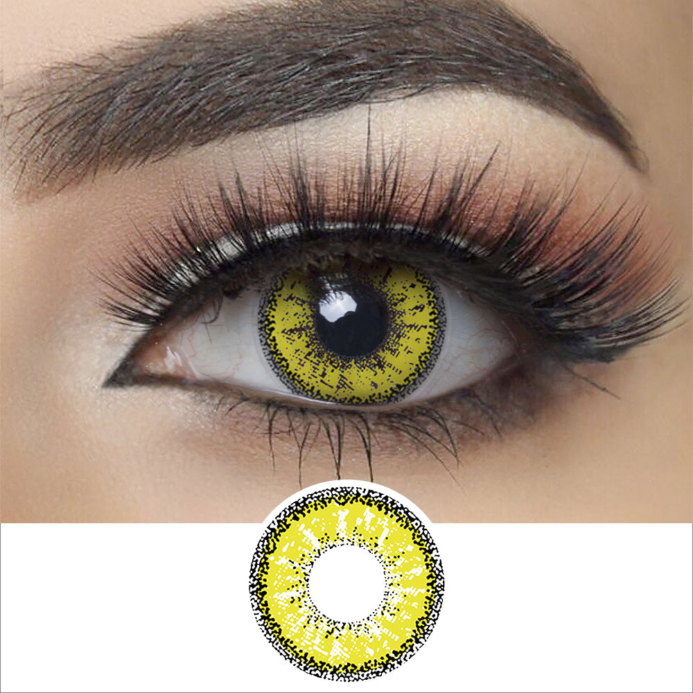 Dolly Eye Yellow Halloween Contacts