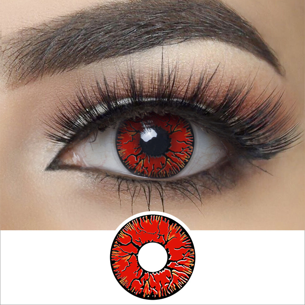 Red Crack Halloween Contacts