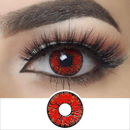 Red Crack Halloween Contacts