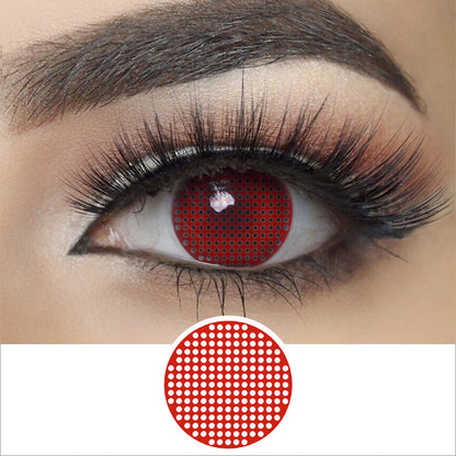 Red Mesh Halloween Contacts