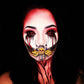 Model are wearing Sharingan Three Magatama For Itachi Sclera Lenses