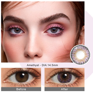 3 Tone Amethyst Contact Lenses | Yearly