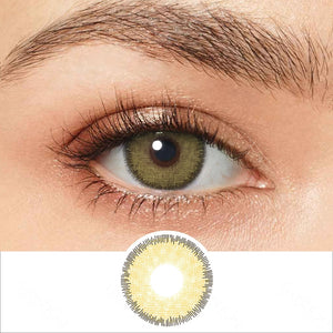 premium hazel colored contacts wearing effectΒ drawing and plan lens