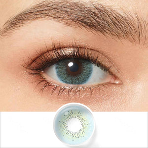 ocean blue colored contacts wearing effectΒ drawing and plan lens