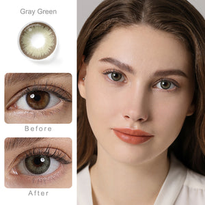 Diamond Gray Green Coloured Contacts | Yearly