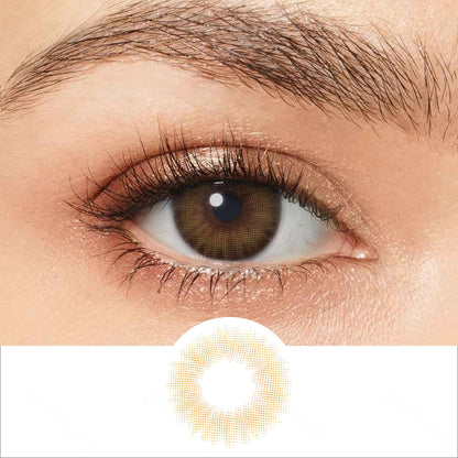 spanish real hazel colored contacts wearing effect drawing and plan lens