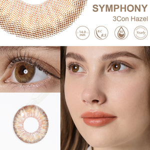 Symphony 3Con Hazel Coloured Contacts | Yearly
