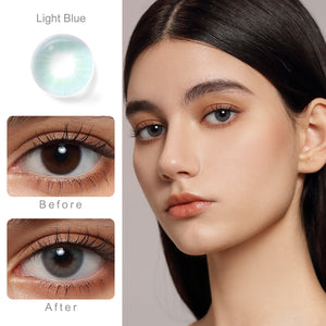 Cloud Light Blue Coloured Contacts | Yearly