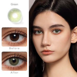 Cloud Green Coloured Contacts | Yearly