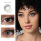 seal gray colored contacts wearing effect comparison of before and after