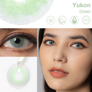 Yukon Green Coloured Contacts | Yearly