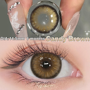 Diamond Candy Brown Coloured Contacts | 6 Months