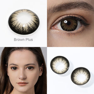 Supersize Brown Plus Coloured Contacts | 6 Months