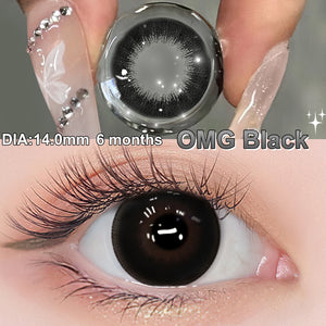 OMG Black Coloured Contacts | 6 Months