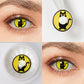 Yellow Kitten Pattern Halloween Contacts